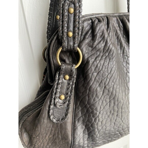 HOBO International Leather Handbag Black Shoulder Boho Tote Bag - Picture 4 of 15